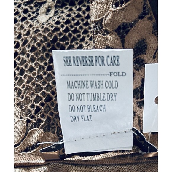 NWT INDIGO THREAD CO. Mixed Fabrics Brown Asymmetrical Lagenlook Tunic XL - Picture 10 of 11